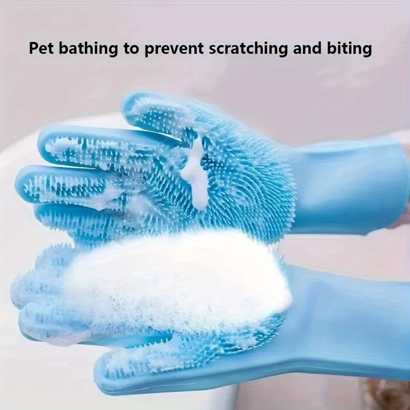 Pet Supplies App - Многофункциональные силиконовые перчатки для груминга животных,